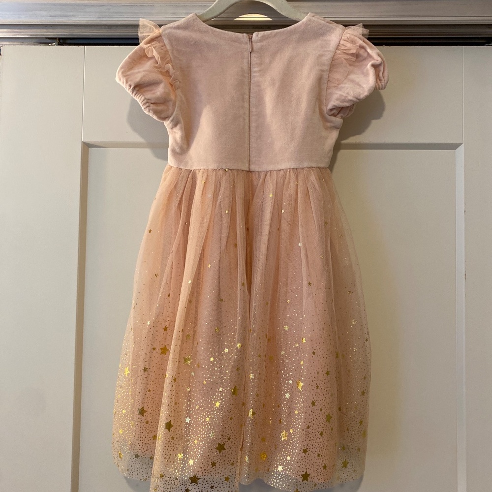 NWTMini Boden Pink Ruffle Dress 4/5y 110cm - Picture 2 of 4